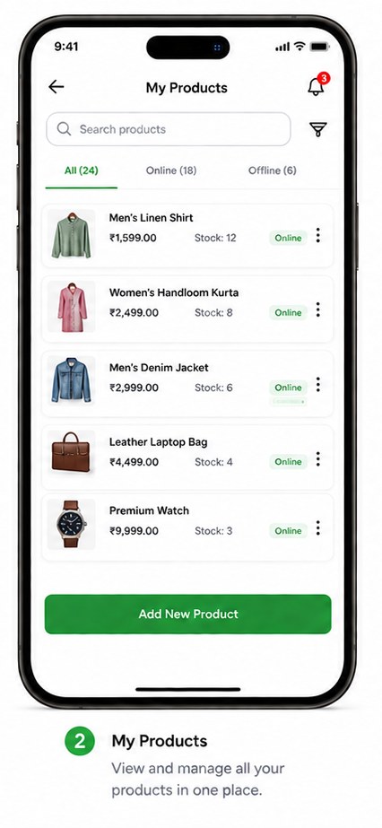 My Products — view and manage all your products in one place
